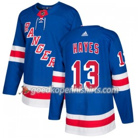 New York Rangers Kevin Hayes 13 Adidas 2017-2018 Royal Authentic Shirt - Mannen